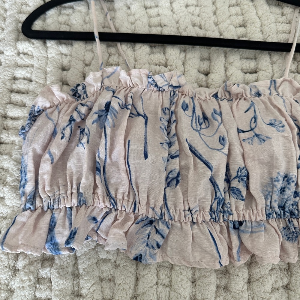 H&M Floral Lace-Back Crop Top - Picture 3 of 7